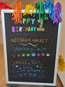 Chalkboard with happy birthday written on.